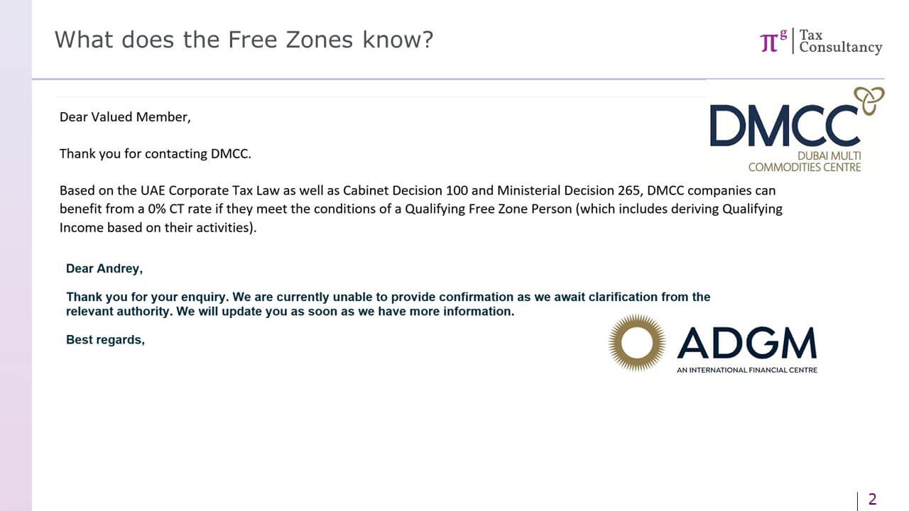 What does the Free Zones know?